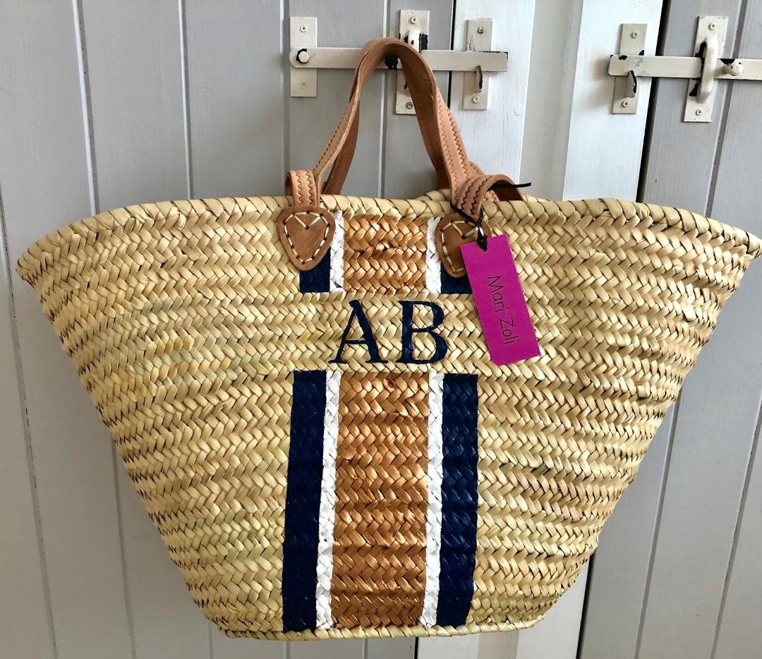 Monogram Personalised Beach Basket Design your own | Etsy