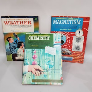 Science booklets - Weather, Magnetism, Chemistry / Golden Adventure Book / Lot of 3 softcover books