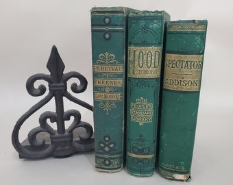 Green & Gold Hardcover Vintage Books / Lot of 3/ Hood 2nd Series, Spectator, Percival Keen