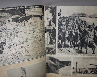 WWII Sept 1942- Nov 1943 Scrap book Vintage Newspaper War clippings