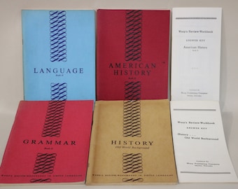 WARP's Review Workbooks Lot - Grammar, Language, History, & American History