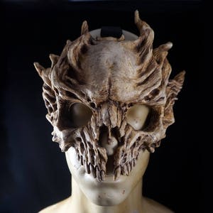 Dark Forest Nymph Skull Hard Resin Mask,  Skull Mask, Forest spirit Mask, forest sprite skull mask,