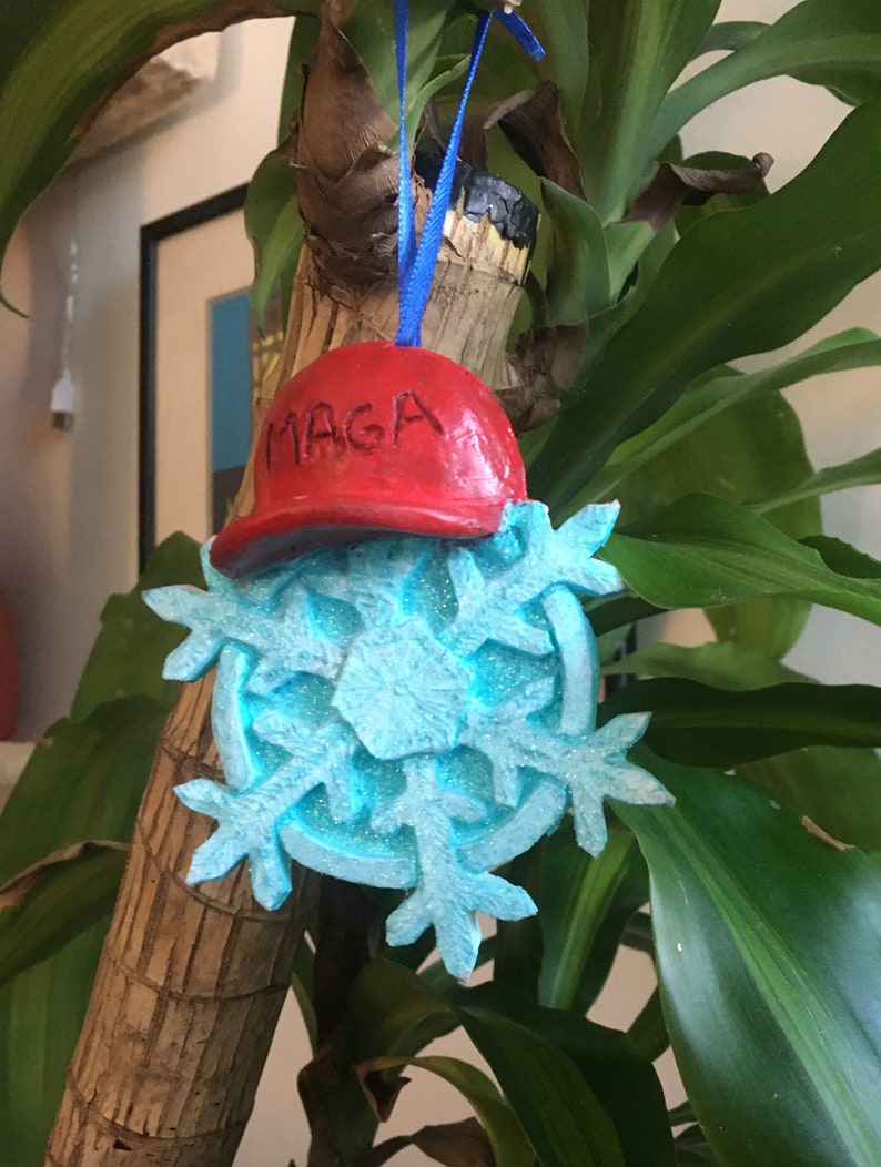 MAGA SNOWFLAKE gag gift Christmas Ornament Conservative Etsy