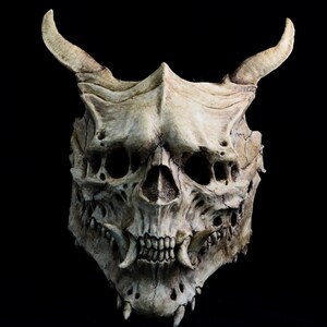 Oni Skull Mask/Demon Skull/ Horror Halloween, Costume, Mask, bone mask, demon mask