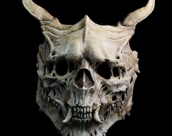 Oni Skull Mask/Demon Skull/ Horror Halloween, Costume, Mask, bone mask, demon mask