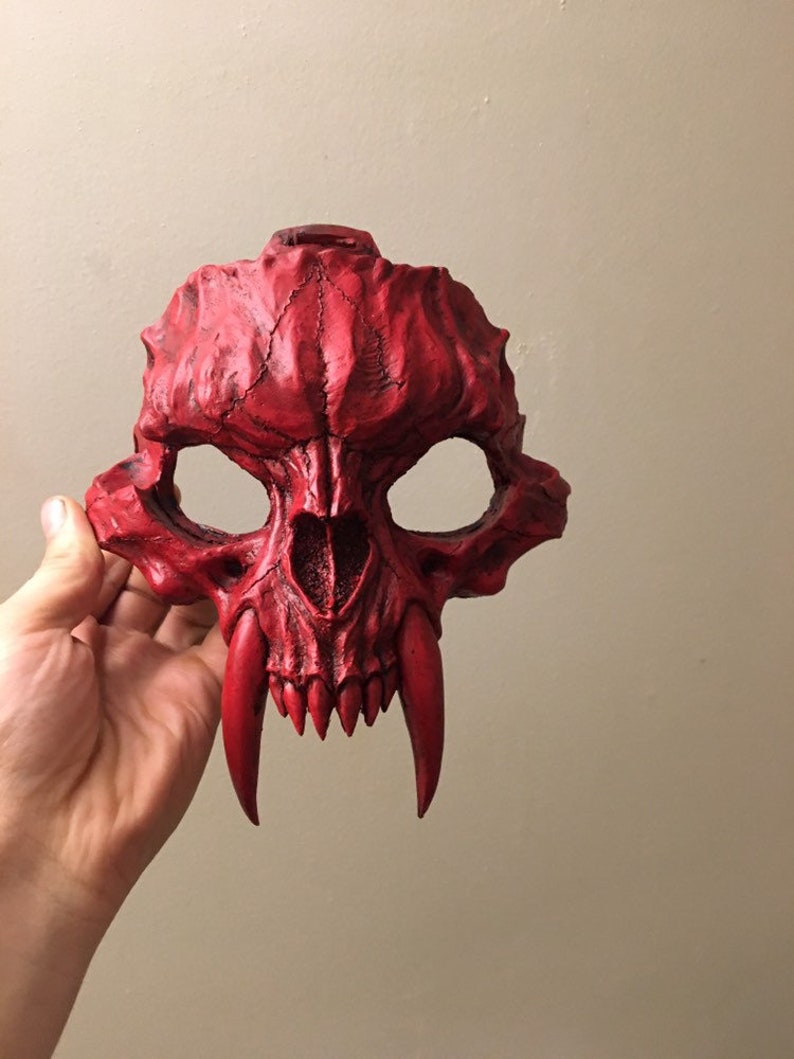 Saber Cat half mask Hard Resin Mask Cat Skull Mask Pre-Order Red death special edition