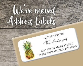 We've Moved Return Address Labels Christmas Label ...