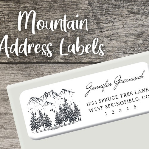 Wilderness Mountain Return Address Labels 30S - Etsy