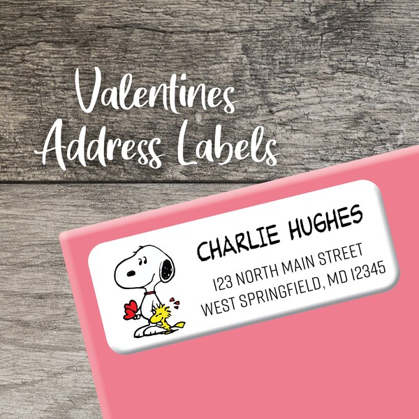 Snoopy Return Address Labels Etsy