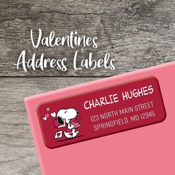 Snoopy Return Address Labels Etsy