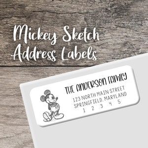 Mickey Mouse Return Address Labels Disney Label Personalized ...