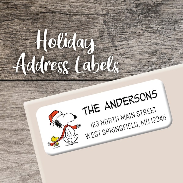 Woodstock Snoopy Address Labels Etsy