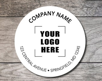 Return Address Labels, Business Label, Personalized Circle Address Label, Custom Product Label, Digital Printed, Logo Sticker, Company Label