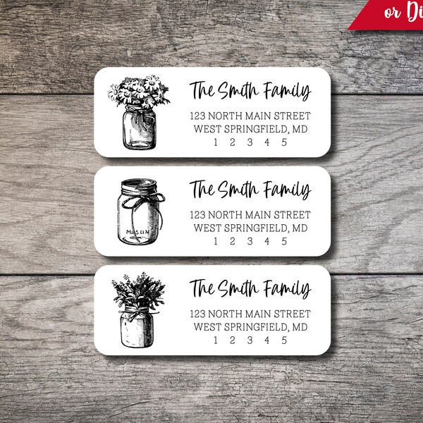 Mason Jar Labels Etsy