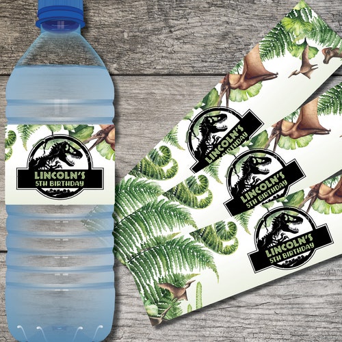 Jurassic World Water Bottle Labels Printable Jurassic Park Etsy