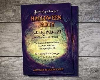 halloween invite etsy