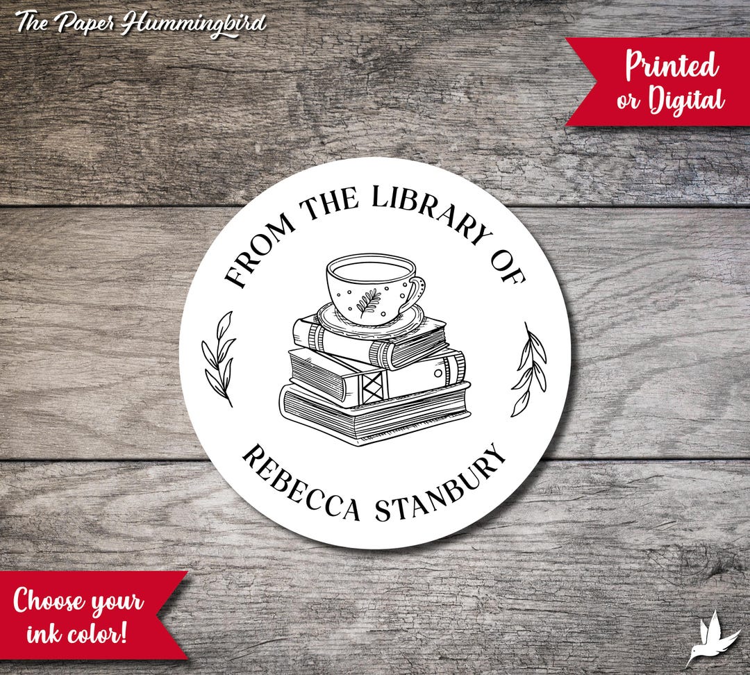 Personalized Bookplates, Custom Kraft Book Label Sticker, Personalized ...