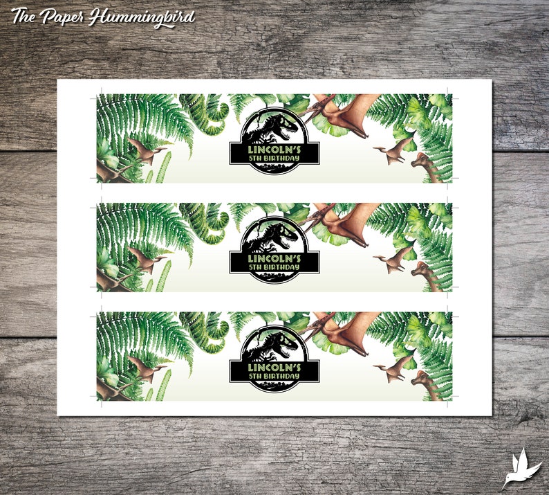 Jurassic World Water Bottle Labels Printable Jurassic Park Etsy