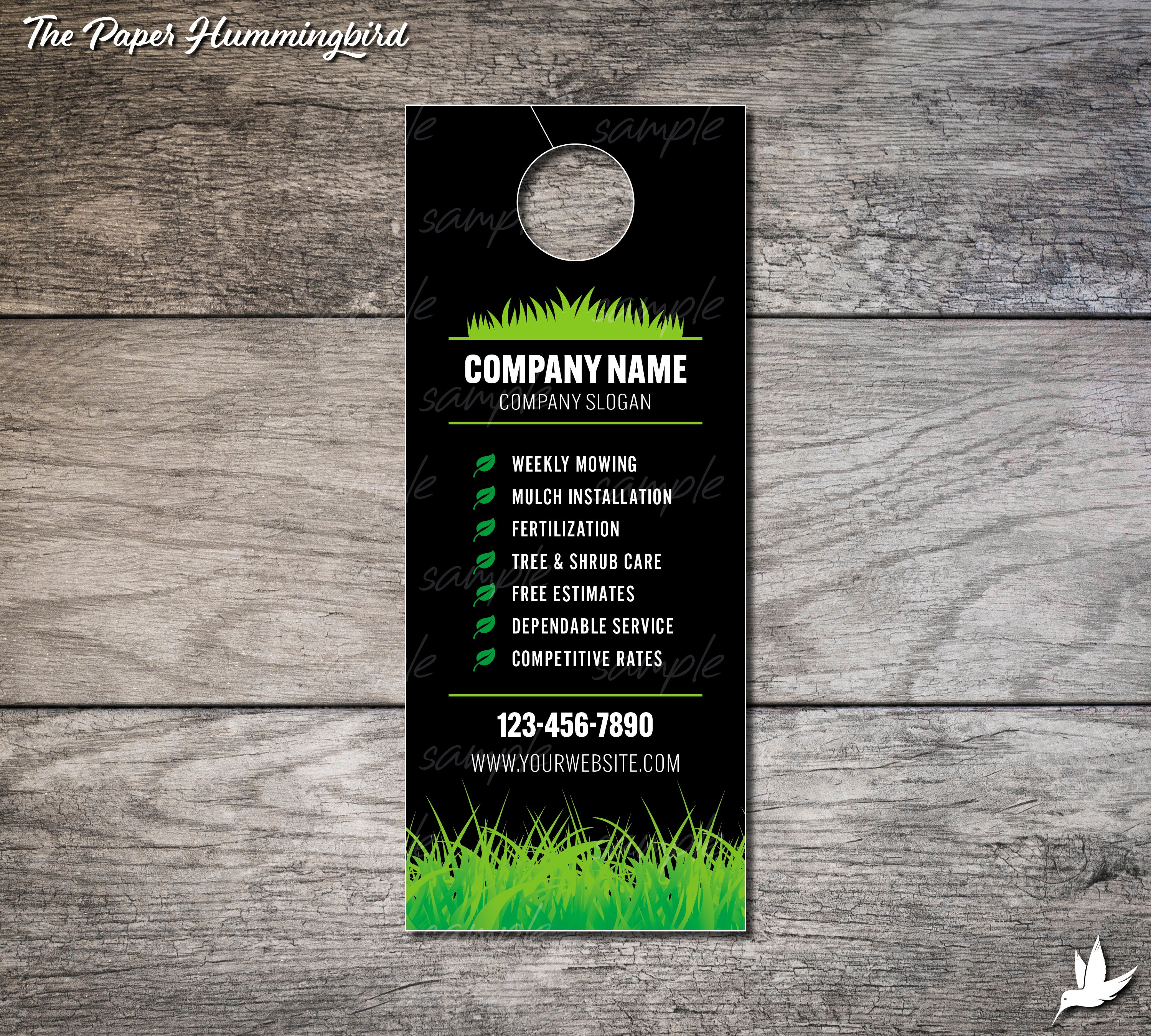 Lawn Care Door Hanger