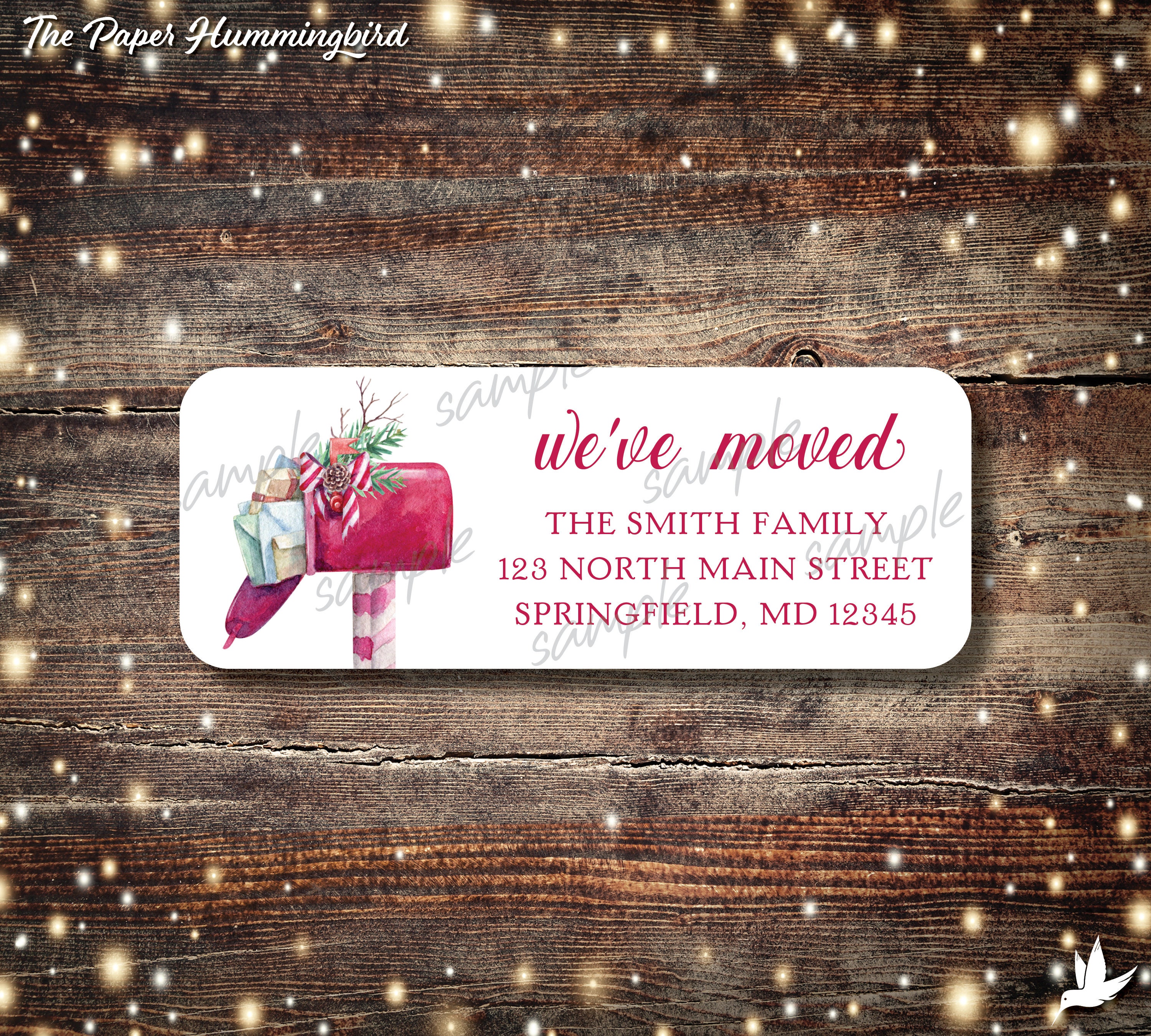 We ve moved christmas return address labels