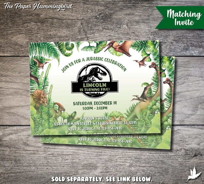 Jurassic World Favor Tags Jurassic Park Birthday Thank You - Etsy