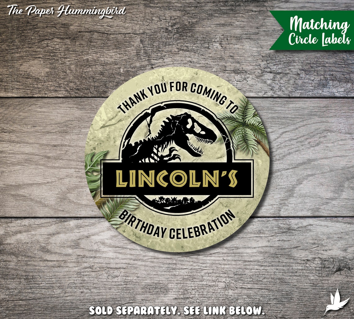 Jurassic World Water Bottle Labels Printable Jurassic Park Etsy