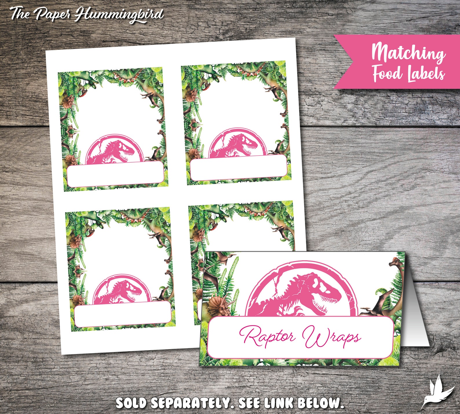 Jurassic World Water Bottle Labels Printable Girl Jurassic Etsy