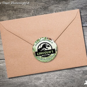 Jurassic World Favor Tags Jurassic Park Birthday Thank You | Etsy