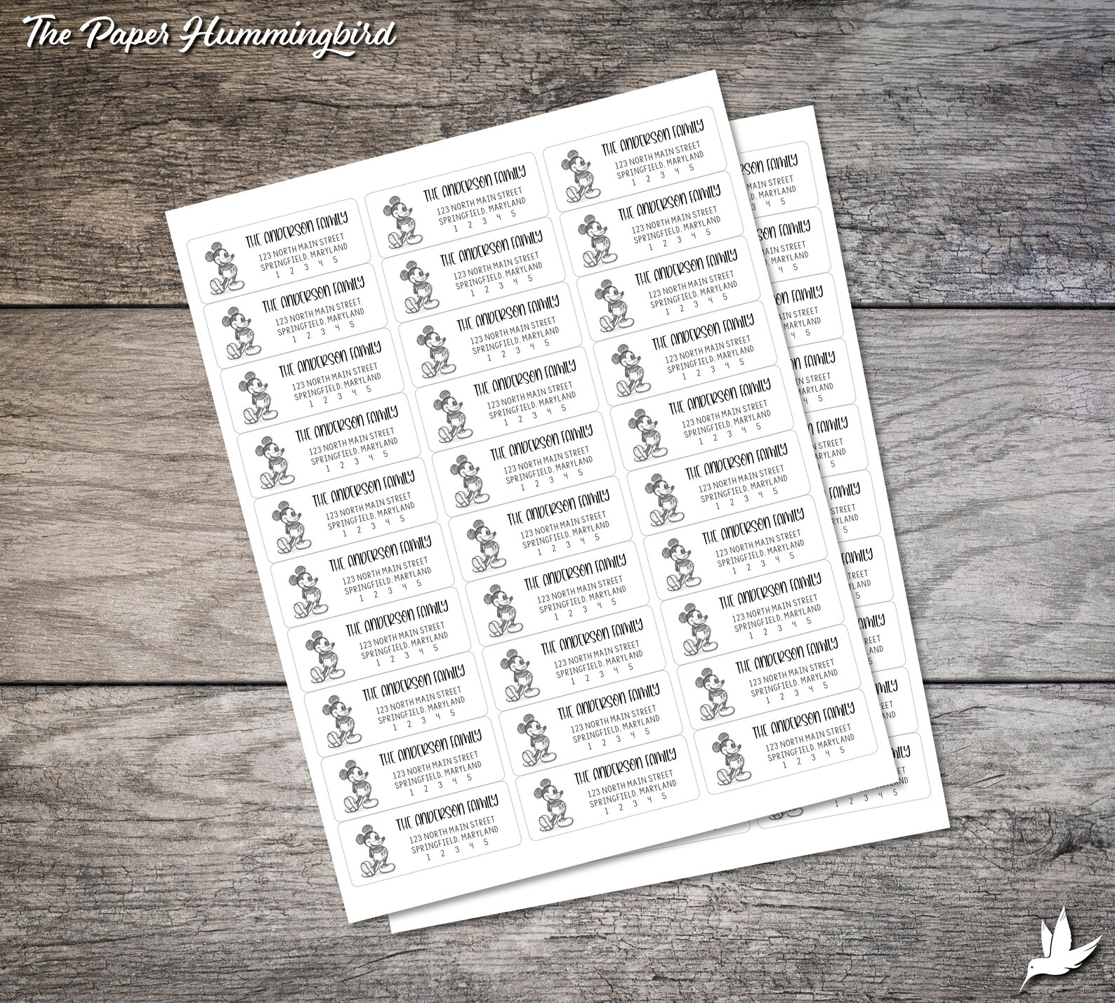 Mickey Mouse Return Address Labels, Disney Label, Personalized Address ...