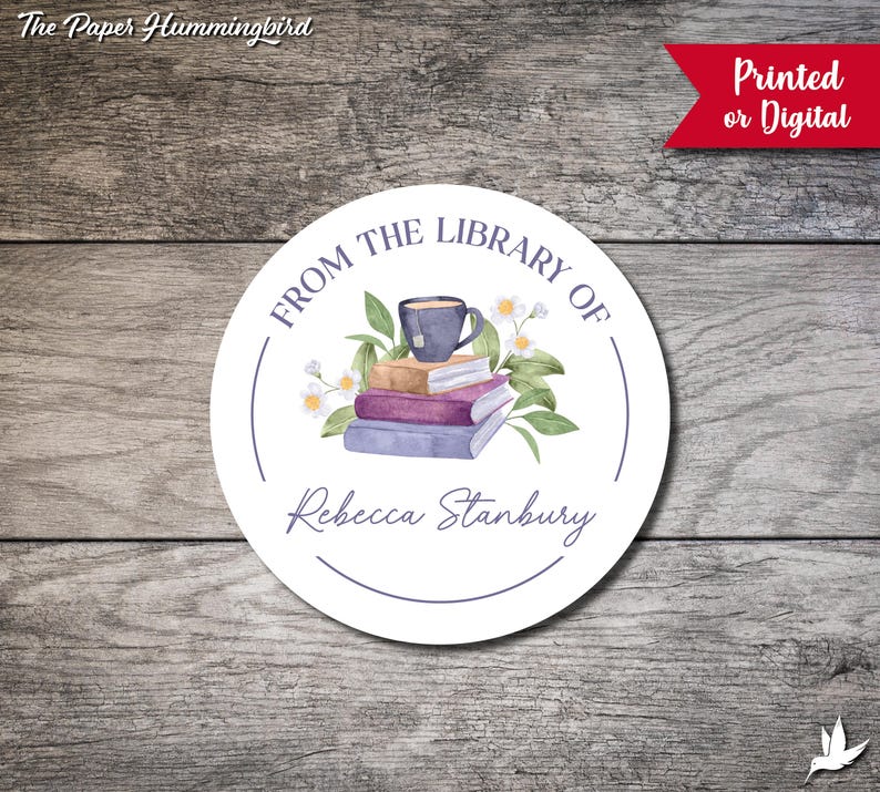 Personalized Bookplates, Custom Book Label Sticker, Personalized ...