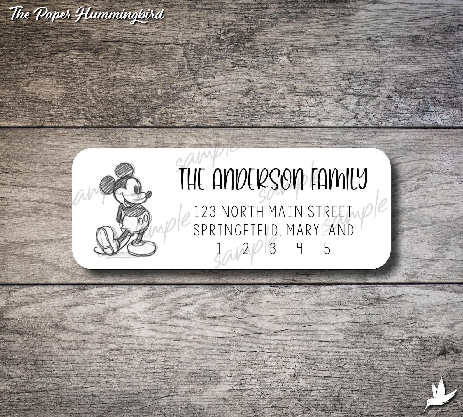 Mickey Mouse Return Address Labels Disney Label Personalized Etsy