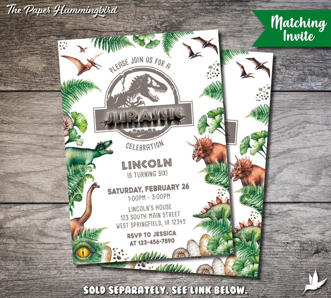 Jurassic World Water Bottle Labels Printable Jurassic Park - Etsy