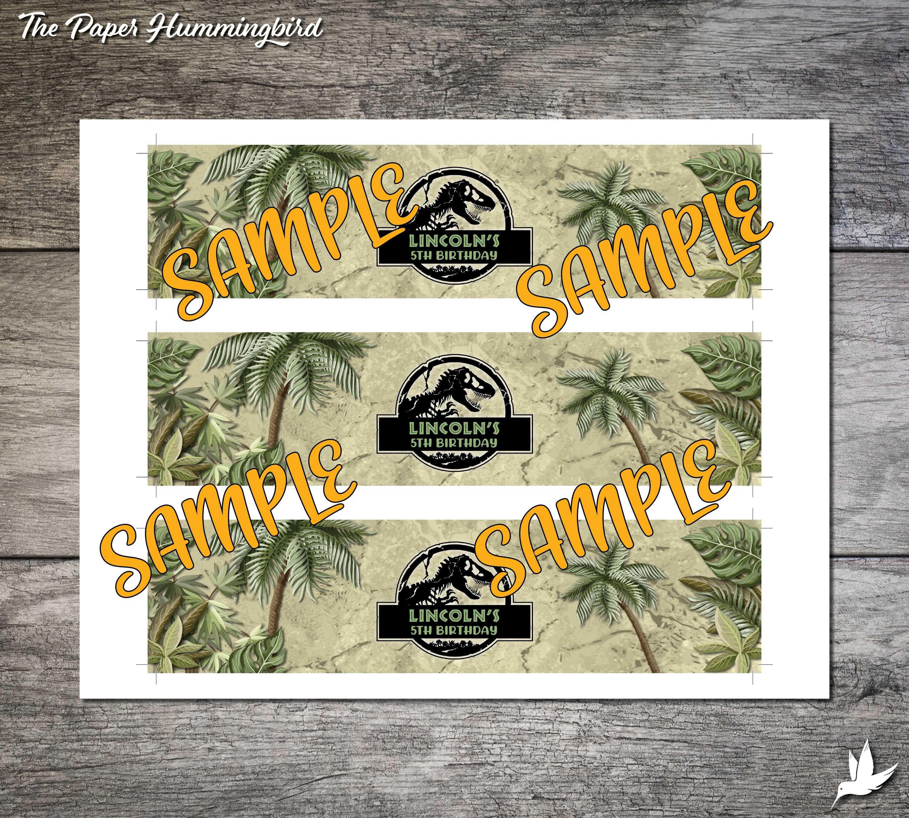 Jurassic World Water Bottle Labels Printable Jurassic Park | Etsy