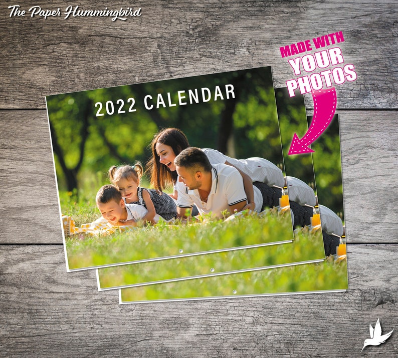 2022 Photo Calendar Custom Photo Wall Calendar Holiday Gift image 1