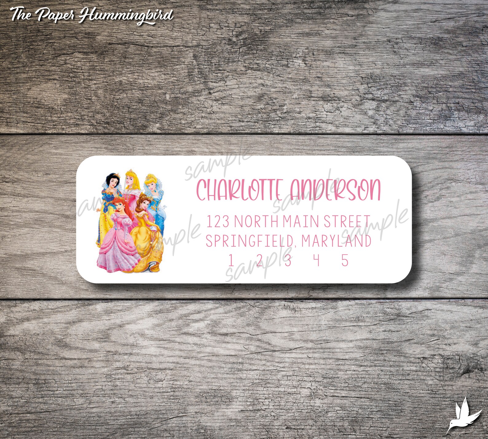 Disney Princesses Return Address Labels Disney Label Etsy
