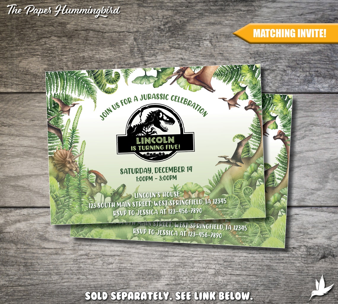 Jurassic World Food Labels Jurassic Park Birthday Tent Card | Etsy