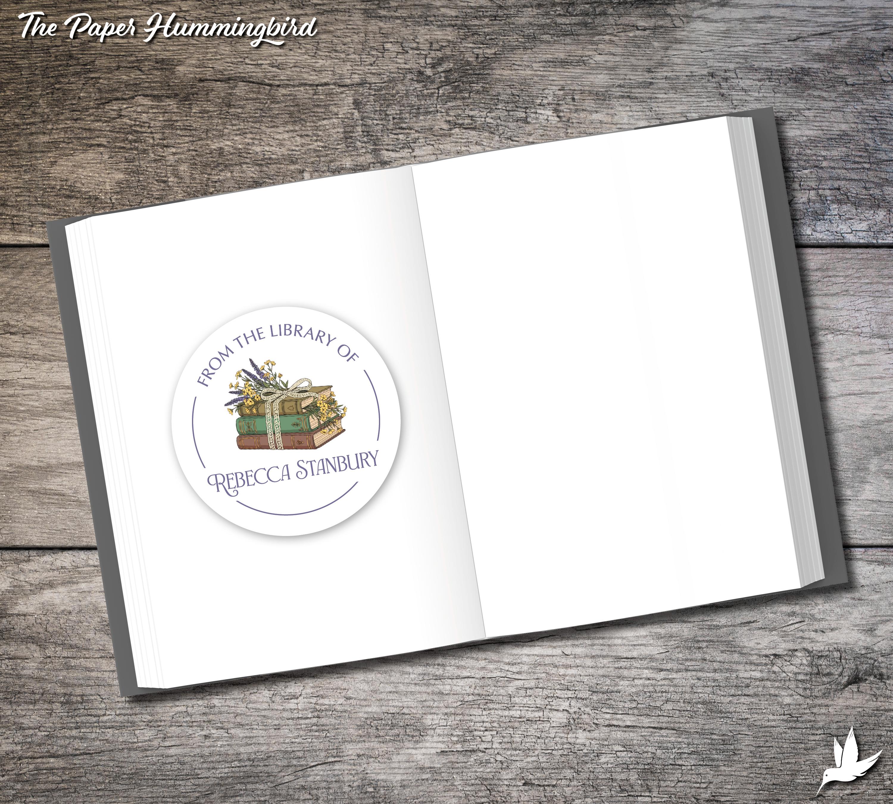 Personalized Bookplates 004, Custom Book Label Sticker, Personalized ...