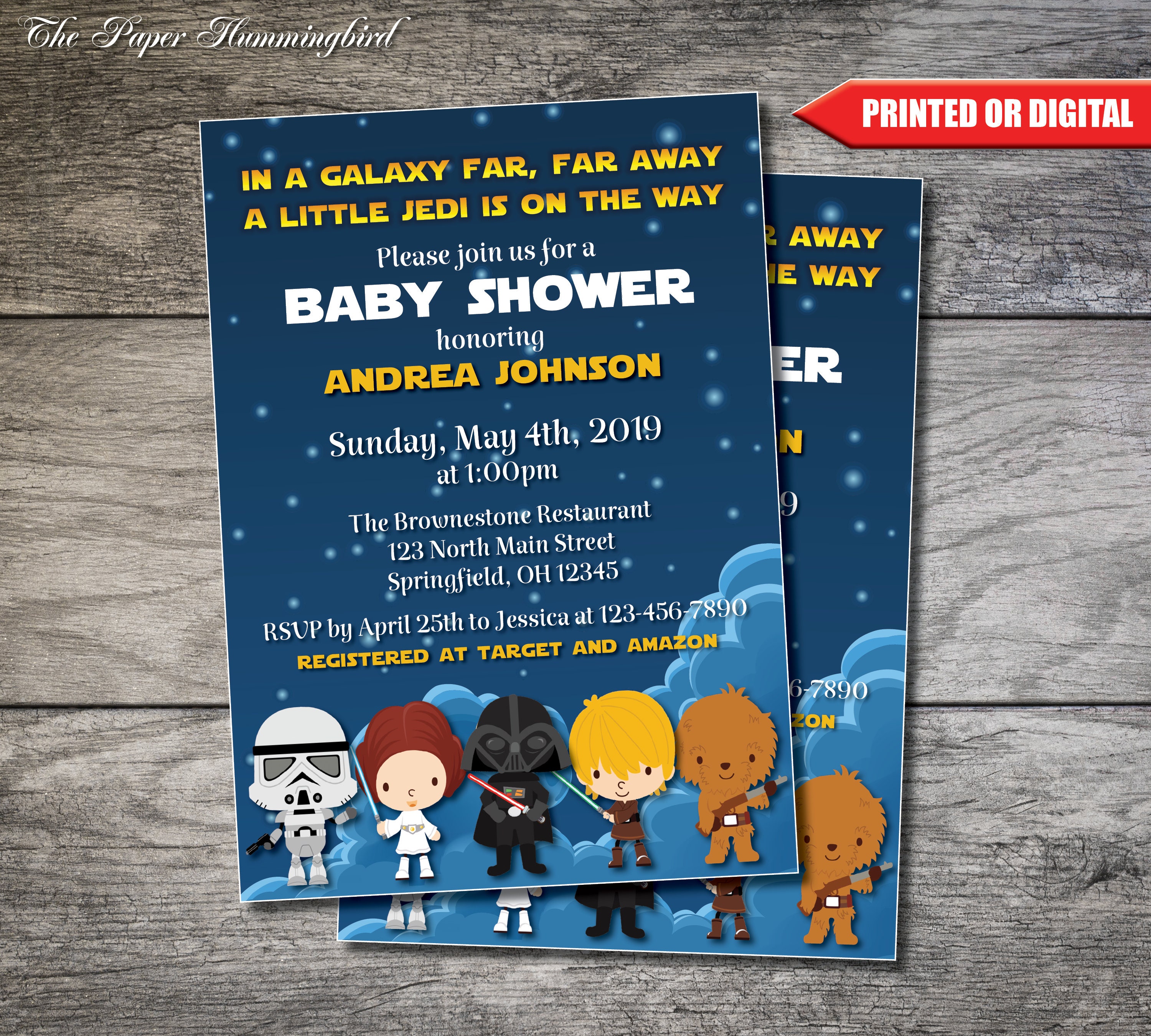 Star Wars Invitation Baby Shower Star Wars Invitation Baby Shower