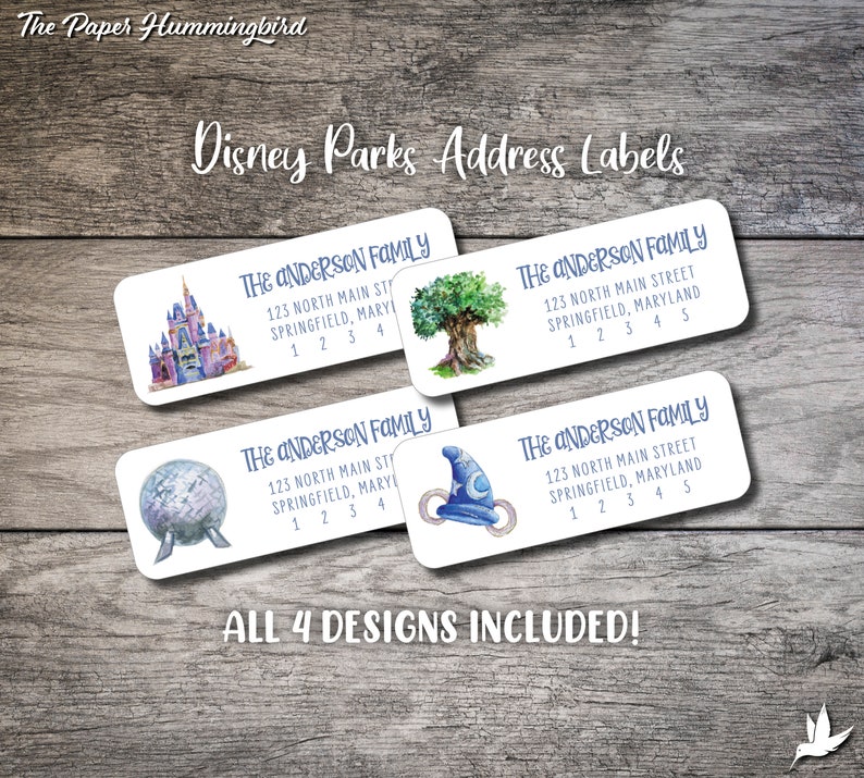 Disney Parks Return Address Labels Cinderella's Castle Etsy