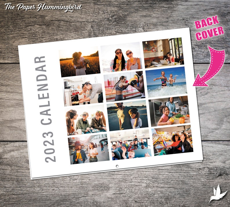 2023 Photo Calendar Custom Photo Wall Calendar Holiday Gift Etsy India