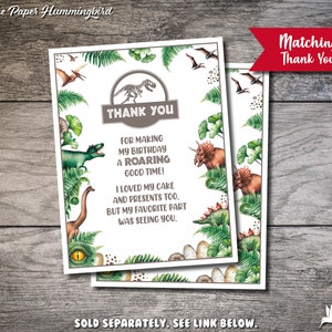 Jurassic Party Favor Tags, Jurassic Birthday Thank You Tags, Jurassic Birthday Favors, Dinosaur ...