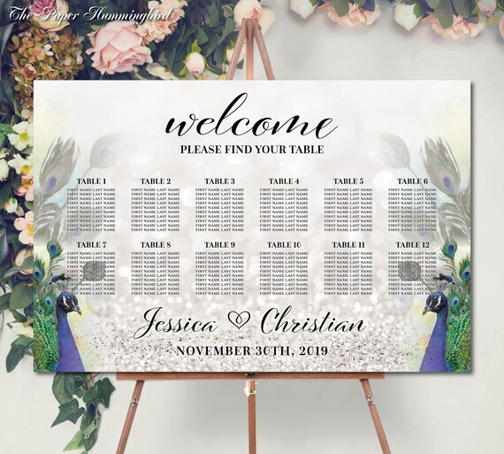 Peacock Wedding Seating Chart