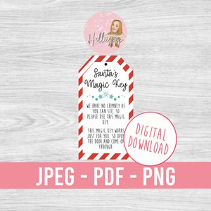 Descarga digital de la etiqueta Magic Key de Santa