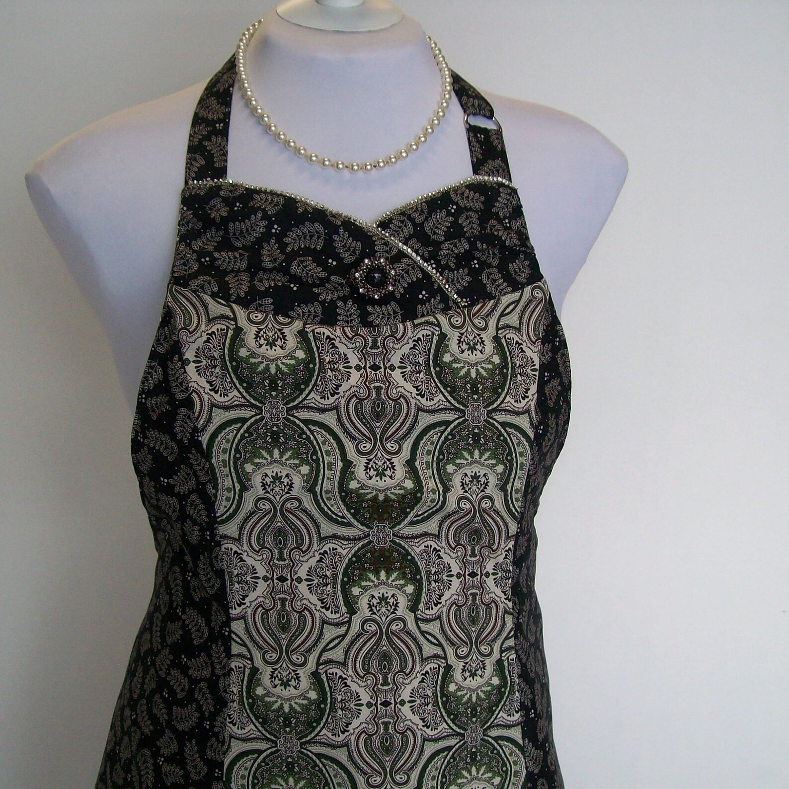 Wedding Apron Woman's Fancy Serving Apron Reversible Etsy