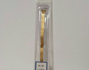 Woman Watch Band Vintage Speidel Stretchable Gold Tone Watchband