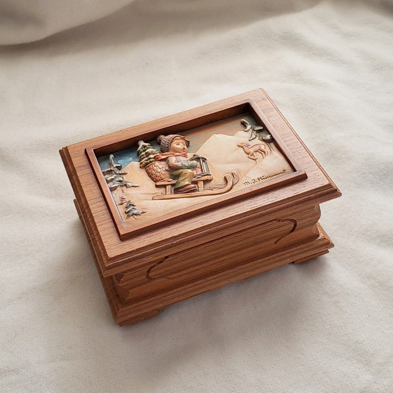 Vintage Hummel Music Box Limited Edition Winter Ride Into Etsy