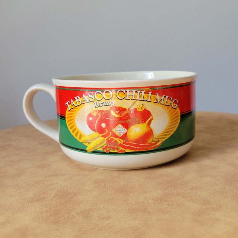Tabasco Brand Chili Mug With Handle, Vintage Soup Bowl Etsy