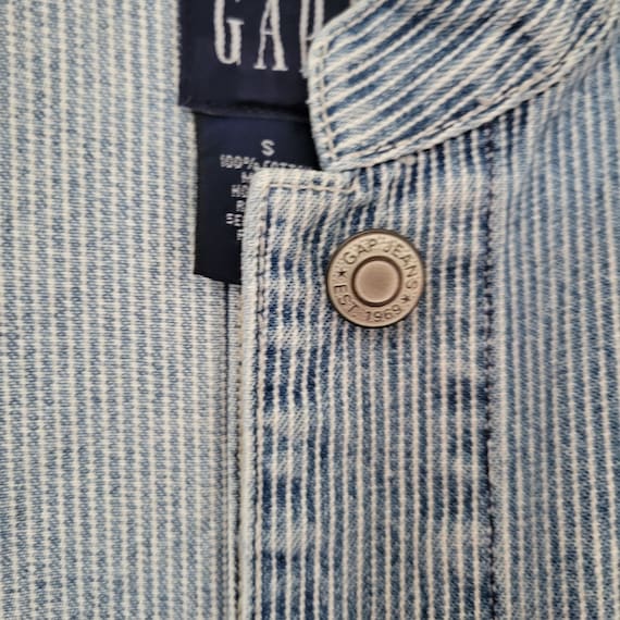 Denim GAP Jacket, Vintage Hickory Stripe Ladies J… - image 10