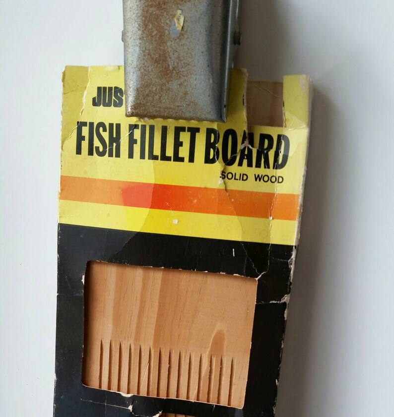 Fish Fillet Board with Metal Clamp Vintage Solid Wood Fish Etsy