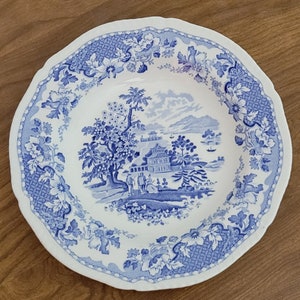 Blue and White Seaforth Vintage Coupe Bowl Made in England